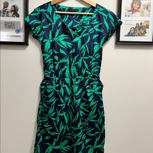 Green/Blue Midi Dress